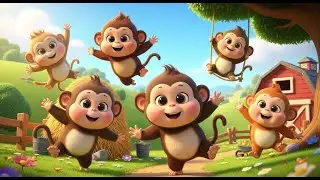 Cheeky Monkeys Take Over the Farm! 🐒😂 | A Silly Kids Song