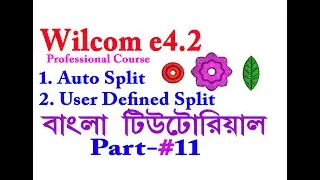 How to Use Auto Split and User Defined split embroidery designs tutorials wilcom e4.2 part-11 বাংলা