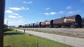 NS Macon-Atlanta Road Train north of Barnesville GA on CofGA Griffin District with KCS rebuilt SD60