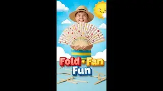 DIY Popsicle Stick Fan | Summer Craft for Kids #short #shortvideo