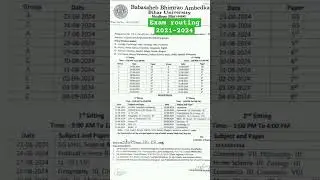 BA Part 3 Exam Routing Jari Session 2021-2024 #Shorts...
