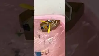 Italy Boat Floating In Water With Electric Motor Battery