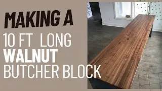 10 ft WALNUT BUTCHER BLOCK BY A ONE MAN SHOP #walnut #butcherblock #woodworking #magswitch