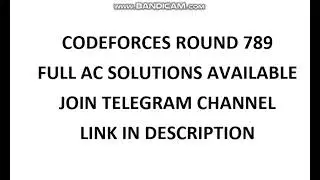 CODEFORCES ROUND #789 || FULL AC SOLUTIONS