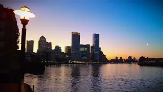[4K] London Walk | Limehouse Marina to Canary Wharf | Sunrise