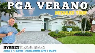 The Popular SYDNEY Floor Plan Model Home Walk Through Tour PGA Verano