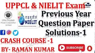 NIC/NIELIT SCIENTIST-B EXAM PREVIOUS YEAR PAPER DETAILED SOLUTION ||TECH-1!!