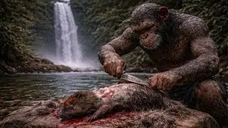 3 Days Alone in the Wild: AI Chimpanzee Survival Adventure