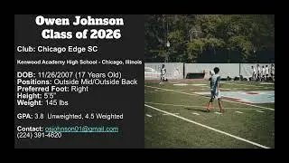 Owen Johnson l College Soccer Recruiting Highlight Video - Class of 2026