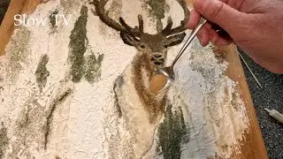Stag, Spirit Wildlife Animal Painting | Sand Art, creative painting,  Satisfying Art Video