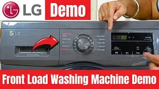 Lg washing machine fully automatic demo 2024 ⚡ Lg Fully Automatic Front Load Washing Machine Demo