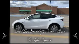 Tesla Model Y Road Trip - Lake Superior Camping 2021