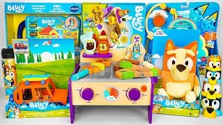 Bluey Toy Collection Unboxing Review 🐾 Bluey Wooden BBQ and Salad Set & Heeler Family Road Trip 4WD