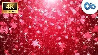 #4k #3D Red White #confetti, #snowflakes #bokeh lights red Christmas background.