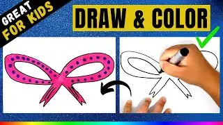 Bow Tie drawing - How to draw Bow Tie [Super easy Bow Tie drawing ANYONE can draw!]