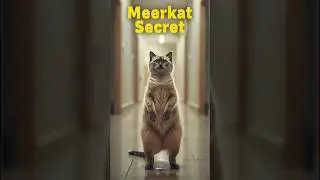 Ever caught your cat standing like a meerkat? The Meerkat Mystery 🐱 #catshorts #cat #catfacts