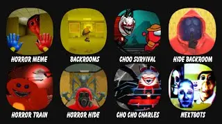 Horror Meme: Halloween Chasing,  Backrooms Shoot Them All, Choo Survival: Impostor Shoot...