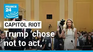Trump watched Fox News for hours, &lsquo;chose not to act,&rsquo; Jan. 6 Committee &bull; FRANCE 24 English