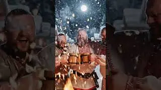New Year 2026 with the village boys ❄️🍻 #slavic #winter #vibe