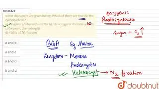 Some characters are given below. Which of them are true for the cyanobacteria?