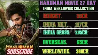 hanuman movie 25 day India worldwide collection #boxofficecollection #hanuman