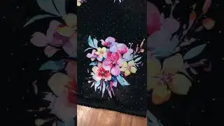 Chiffon floral digital print with siroski work & fancy lace border