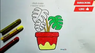 Plant house coloring for kids | easy plant house  drawing and painting | learn colors for children