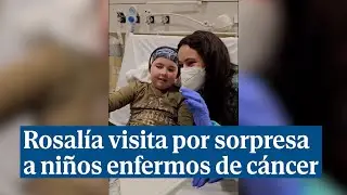 Rosalía visita por sorpresa a niños enfermos de cáncer en un hospital de Barcelona