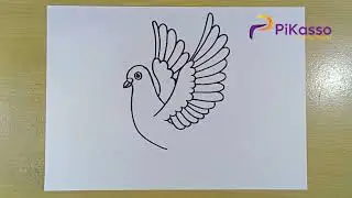 How to Draw a Dove from alphabet Y