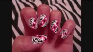 Zebra Print and Polka Dots Nail Tutorial