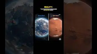 Ancient Mars vs Mars Today 🌍➡️🔴 #mars #planets #space #astronomy  #beforeandafter #cosmos