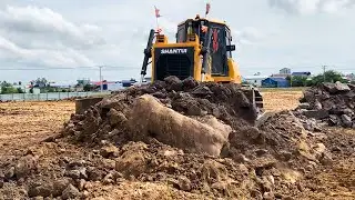 Mighty Large Ability Biggest Bulldozer Strong Spreading Gravel