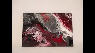Fluid Art | Acrylic Pouring | Open Cup Technique | The Surface of Mars💗🤍🖤