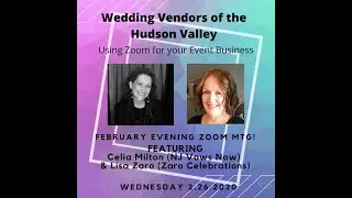 WVHV Pros Only: Using Zoom and similar apps with your event business.
