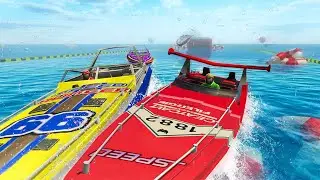 Real Speed Boat Stunts । Impossible Racing Games । Android Gameplay