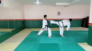 PASO DE COMBATE CINTA MARRON 3 Kup No 6 EXPLICACION