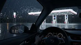 Feel Sleepy in 10 Minutes 😴 | ASMR Heavy Rain Inside Car for Deep Sleep