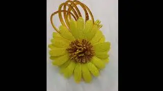 How to make flowers clips accessories from glitter foam sheet/ easy technique for making flowers