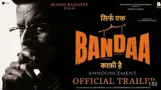 (sirf ek Bandaa kafi hai.) Manoj Bajpayee.!! new first look.. (official.hindi trailer.)