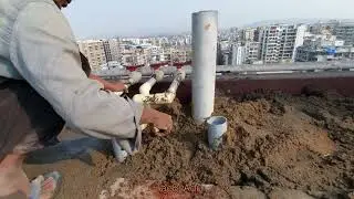 प्लंबर Pipe Waterproof |Work Building ||Roof Kitchen Outlet Inlet #building #work #videos 