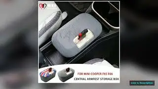 Central Control Storage Box For Mini Cooper F65 F66 2024 2025 Central Armrest Storage Box Interior