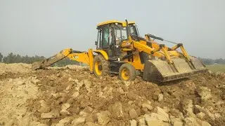 Jcb 3dx Machine Super Stunting Mud On The Work And Leveling Mud Jcb Backhoe Loader