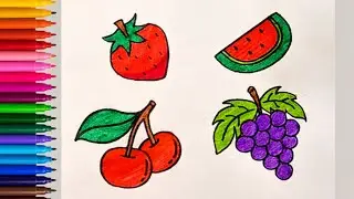 How to draw fruit drawing|| easy fruits drawing #easydrawing 