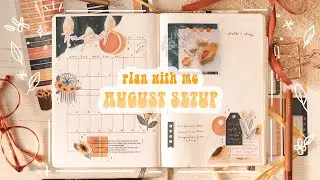 Plan with me &bull; August 2020 bullet journal setup 🌻 Bujo monthly spread | frai.oh