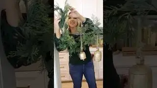 Tension Rod Christmas Hack #christmasdecor