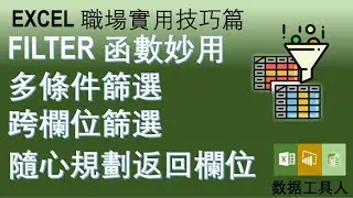 filter 多條件篩選 回傳指定欄位 FILTER 函數使用技巧| FILTER 多條件篩選| FILTER 跨欄位篩選 excel 函數教學 excel 技巧 excel 初學者 excel 基础