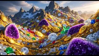 Mountain Treasure Hunting: Gold Diamond Gemstones All Found in One Dig!