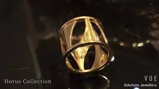 AUTIUM  ARTEMIS -HORUS COLLECTION AG925 SILVER RING PLATE IN YELLOW GOLD 2018-05
