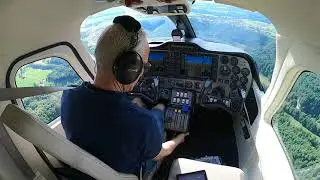 #Tecnam #P2006T Landing at #Ecuvillens (LSGE) Airfield