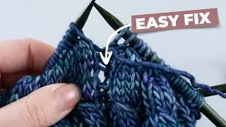 Easy Fix for a Dropped Purl Stitch